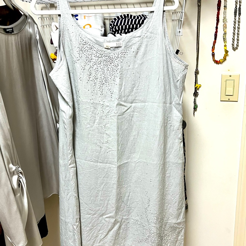 Eileen Fisher Irish Linen slip dress. Size 16. Fully lined.